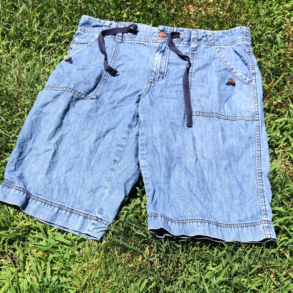 Eddie Bauer Light Blue Denim Women's Drawstring Shorts